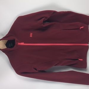 HELLY HANSEN Daybreaker Fleece Jacket Size Medium Burgundy